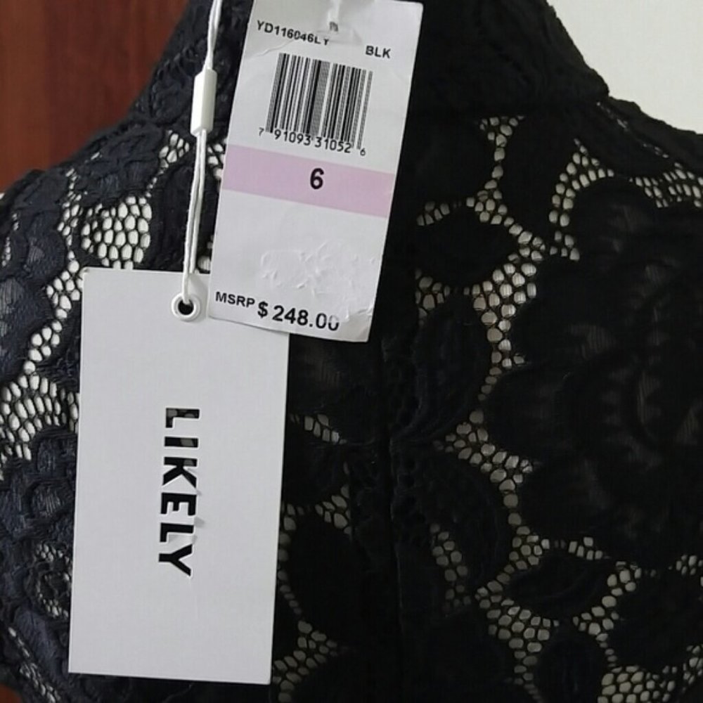 NWT Likely Southport floral lace little black midi party dress size 6 - Picture 3 of 7